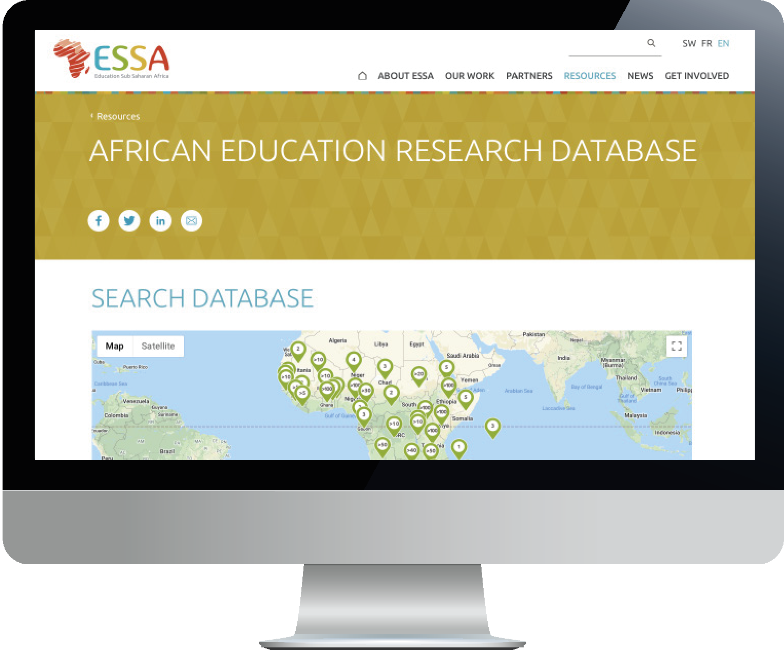 La base de données de recherche sur l'éducation en Afrique